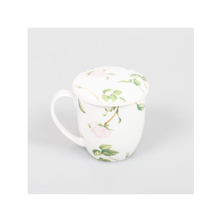 Carmani Becher mit Deckel 370 ml - Wiese - Schmetterling 4426