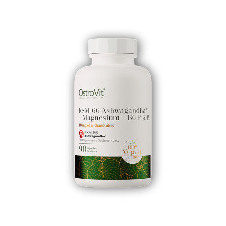 KSM-66 Ashwagandha + Magnesium + B6 P-5-P VEGE 90 Kapseln