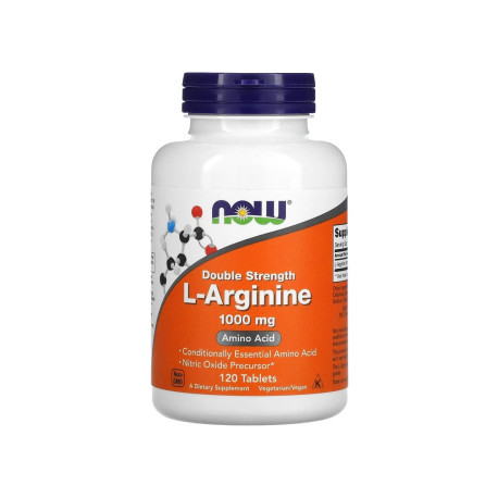 NOW FOODS L-Arginin Doppelte Stärke 1000mg (L-Arginin) 120 Vegetarische Tabletten