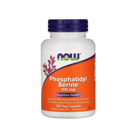 NOW FOODS Phosphatidylserin 100 mg (Kognitive Funktion) 120 Vegetarische Kapseln