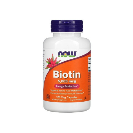 NOW FOODS Biotin 5000 mcg (Biotin) 120 Vegetarische Kapseln