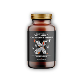 Vitamin C &amp; Quercetin, Hagebutte 100 pflanzliche Kapseln