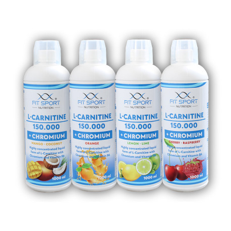 L-Carnitin 150000 + Chrom 1000ml - Kirsche Himbeere