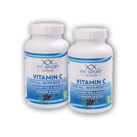 2x Vitamin C 1000mg mit Hagebutten 120 Veggie Tabletten