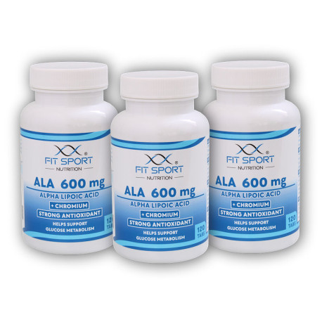 3x ALA 600mg Alpha-Liponsäure + Chrom 120 Tabletten - Alpha-Liponsäure