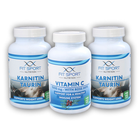 2x Carnitin Taurin 120cp + Vit C 120cps