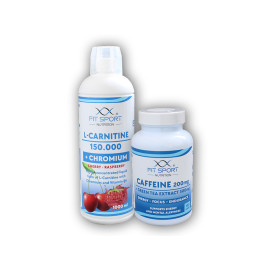 L-Carnitin 150000+Chrom 1000ml+Koffein 200mg+Grüner Tee 300mg 120 Kapseln - Kirsche Himbeere