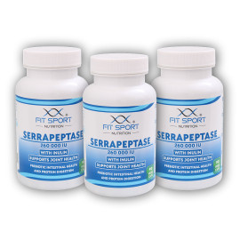 3x Serrapeptase 260.000 IE mit Inulin 90 veggie Kapseln