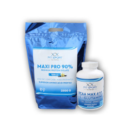 Maxi Pro 90% 2500g + BCAA 4:1:1 240cps - Banane