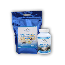 Maxi Pro 90% 2500g + Carnitin Taurin 120 veggie Kapseln - Vanille