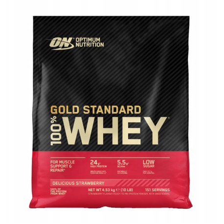 Optimum Nutrition 100% Whey Gold 4540g Erdbeere