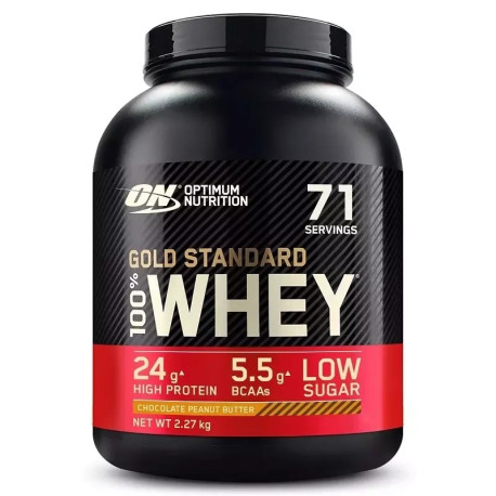 Optimum Nutrition 100% Whey Gold 2270g Schokolade Erdnussbutter