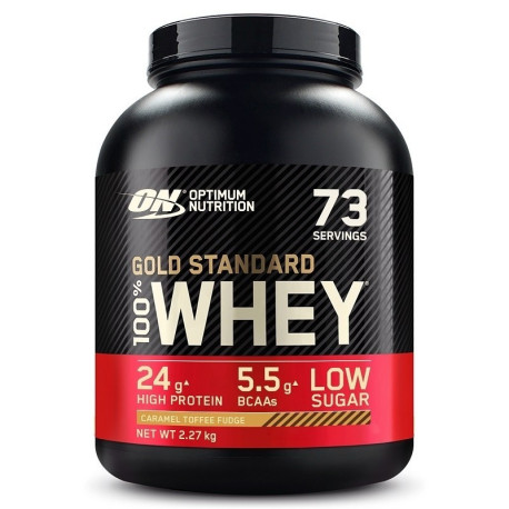 Optimum Nutrition 100% Molke Gold 2270g Karamell-Toffee-Fudge