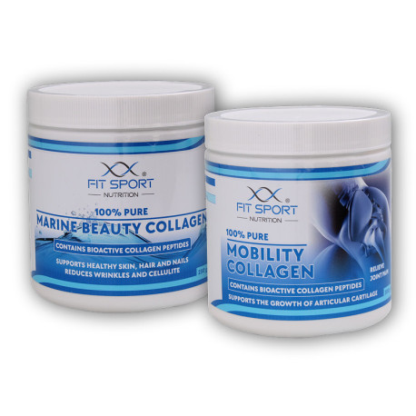 100% reines Mobilitätskollagen 300g + 100% reines Meereskollagen 250g