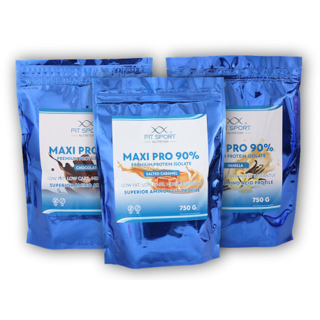 3x Maxi Pro 90% 750g - Erdbeere