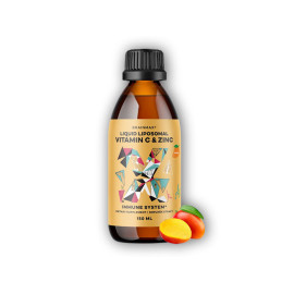 KIDS Flüssiges liposomales Vitamin C &amp; Zink 150ml - Mango