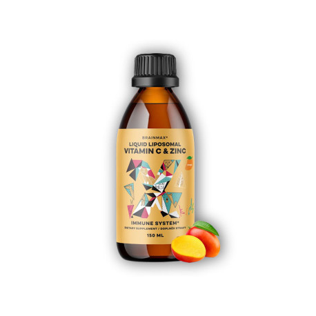 KIDS Flüssiges liposomales Vitamin C &amp; Zink 150ml - Mango