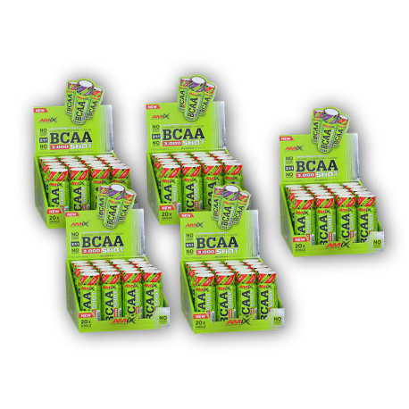 4x BCAA 3000 2:1:1 Shot 20x60ml+1xFREE - Beeren