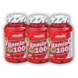 3x Vitamin C 1000 mg + Hagebutten 100 Sekunden pro Sekunde