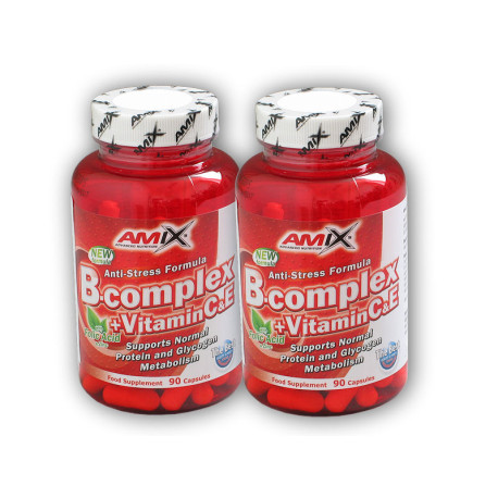 2x B-Komplex + Vitamin C + Vitamin E 90 Kapseln
