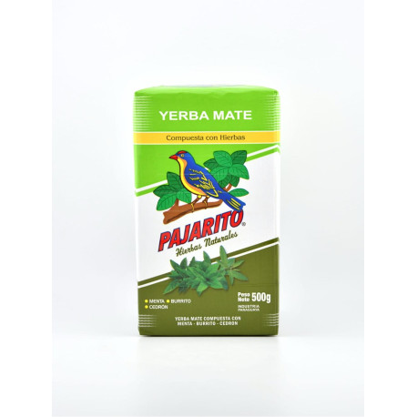 Yerba Mate Pajarito Mint, Cedron & Burrito – 500g