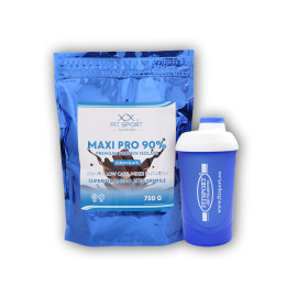 Maxi Pro 90% 750g + Fitsport Shaker – Dubai Schokolade