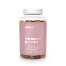 Pink Beauty Gummies – BeastPink – Starfruit-Papaya-Kirsche – 60 Kapseln.