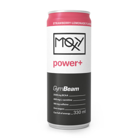 MOXY power+ Energy Drink 330 ml - GymBeam - Erdbeerlimonade