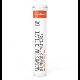 Magnesiumchelat + B6 sprudelnd – GymBeam – orange – 20 Tabletten.