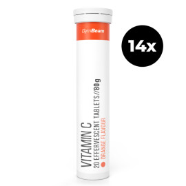 Vitamin C 1000 mg Sprudel - GymBeam - Orange - 14 x 20 Tabletten