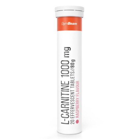 L-Carnitin 1000 mg sprudelnd – GymBeam – Himbeere – 20 Tabletten.