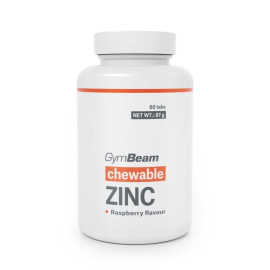 Zink, Saugtabletten – GymBeam – Himbeere – 60 Tabletten.