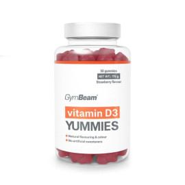 Vitamin D3 Yummies – GymBeam – Erdbeere – 50 Säckchen.