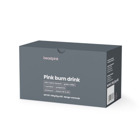 Pink Burn-Getränk – GymBeam – Passionsfrucht-Mango – 150 g
