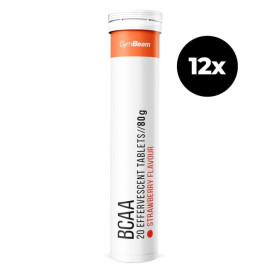 Sparkling BCAA - GymBeam - Strawberry - 12 x 20 Tab