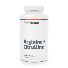 Arginin + Citrullin – GymBeam – 240 Säckchen.