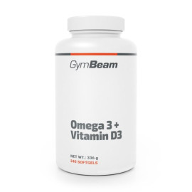 Omega 3 + Vitamin D3 - GymBeam - 240 Säckchen.