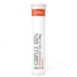 B-Komplex 100 % funkelnd – GymBeam – orange – 20 Tabs.