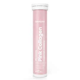 Funkelndes Pink-Kollagen – BeastPink – Erdbeer-Himbeer-20 Tabletten.