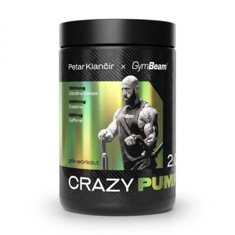 Pre-Workout-Stimulans Crazy Pump 2.0 – GymBeam – grüner Apfel