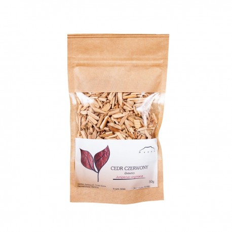 Rinde aus roter Zeder - Juniperus virginiana - 50g gehackt