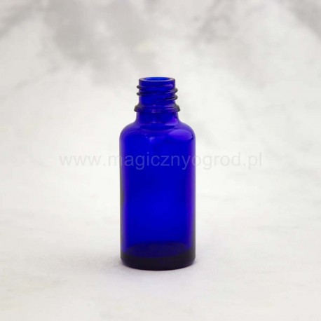 Blaue Glasflasche - 30ml, Innendurchmesser 18mm
