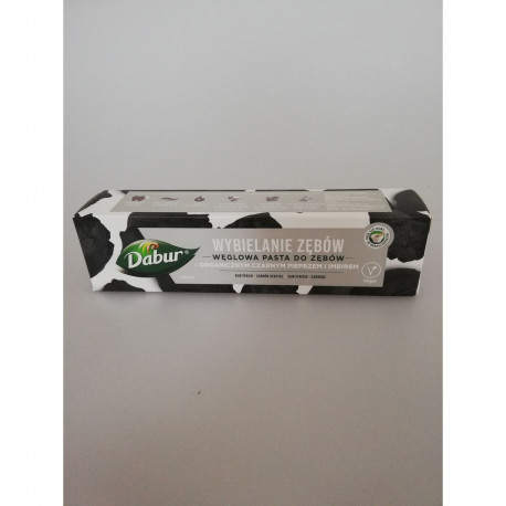 Dabur Kräuterzahnpasta zum Aufhellen von Holzkohle - 100 g