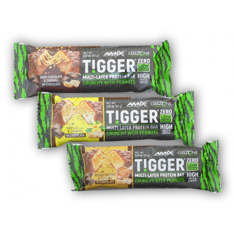 Tigger Zero Multi Layer Protein Bar 60g - Erdnussbutter Karamell