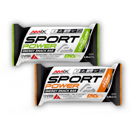 Sport Power Energy Snackriegel mit Koffein 45g - Blutorange